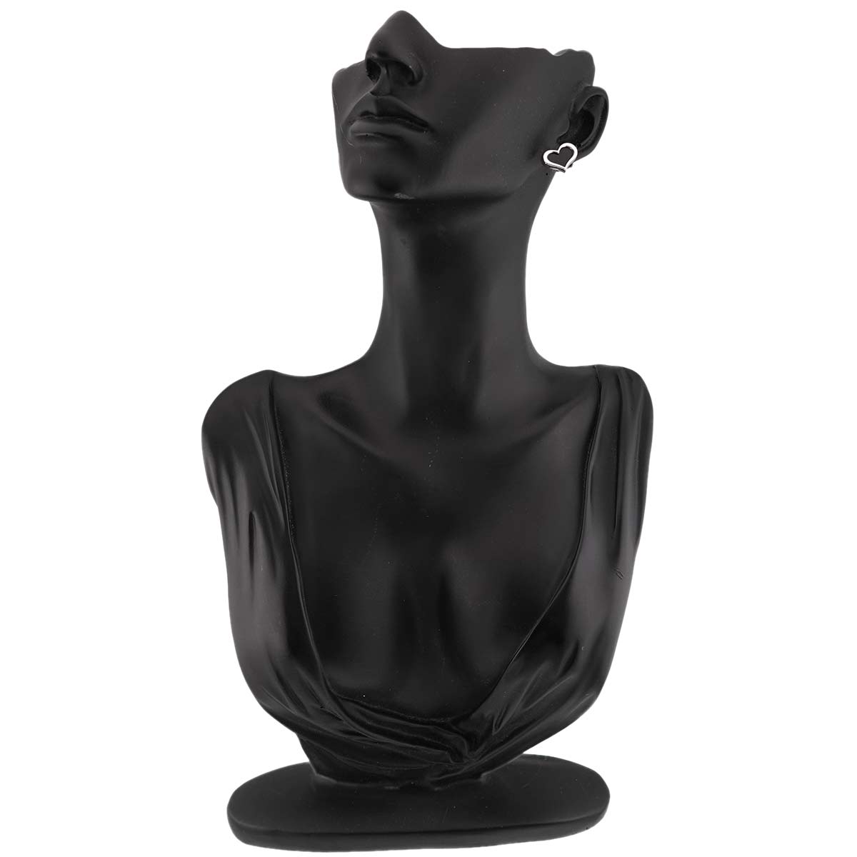 Onyx Earrings Pierced 18K WG 750