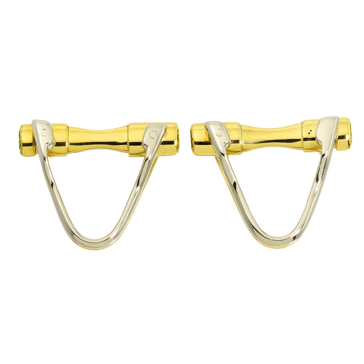 Cuff links 18K YG WG 750