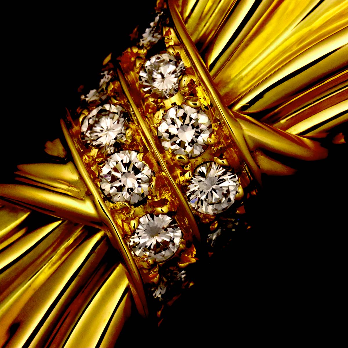 Diamond 0.37ct Necklace 18K Yellow Gold 750