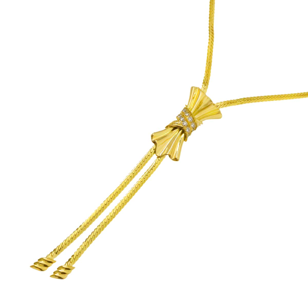 Diamond 0.37ct Necklace 18K Yellow Gold 750