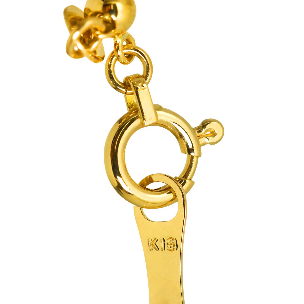 Ruby 0.50ct Diamond 0.49ct Necklace 18K 18K Yellow Gold 750