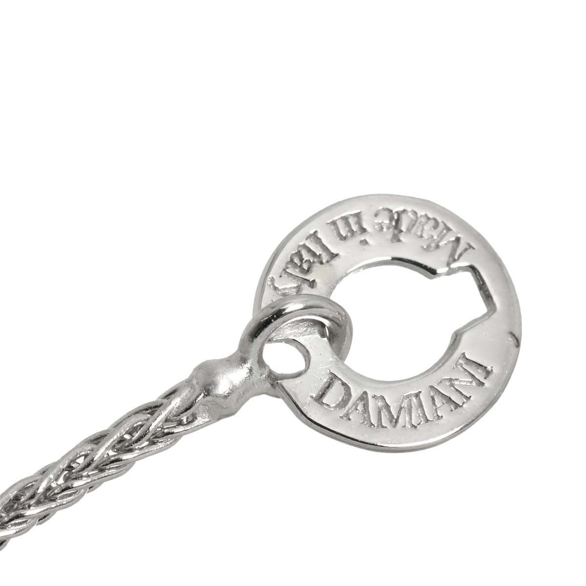 Mystery Cross Diamond Necklace 18K White Gold 750