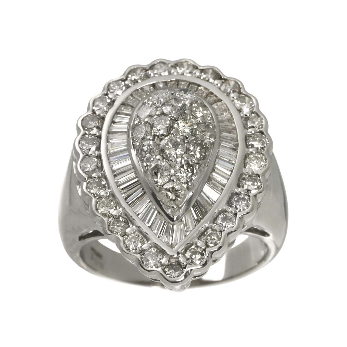 Diamond 3.00ct Ring Pt Platinum size6.5-6.75(US)