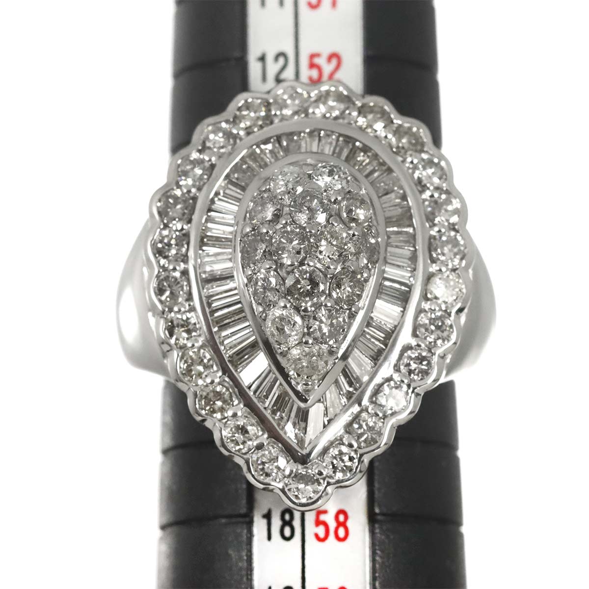 Diamond 3.00ct Ring Pt Platinum size6.5-6.75(US)