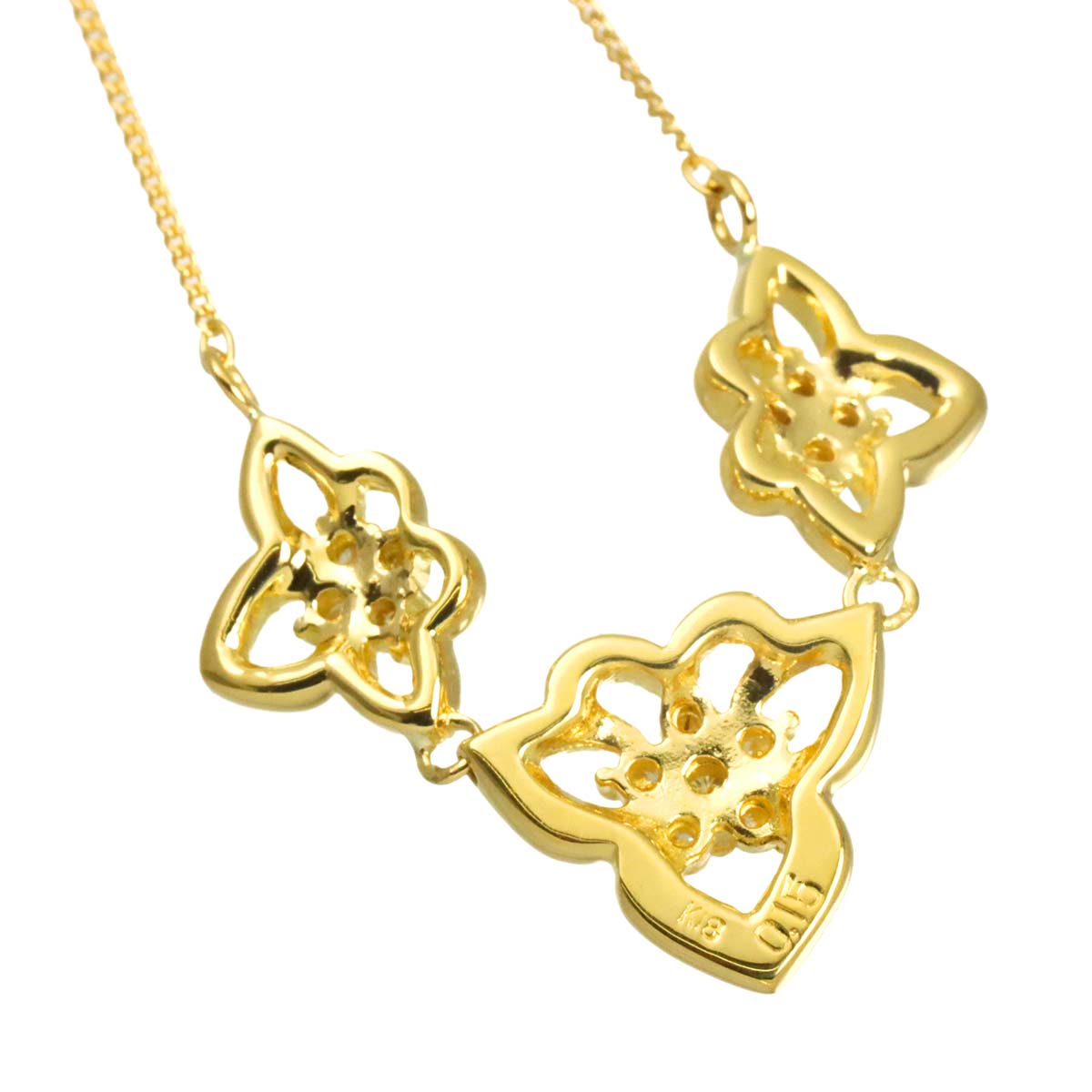 Diamond 0.15ct Necklace 18K YG Yellow Gold 750