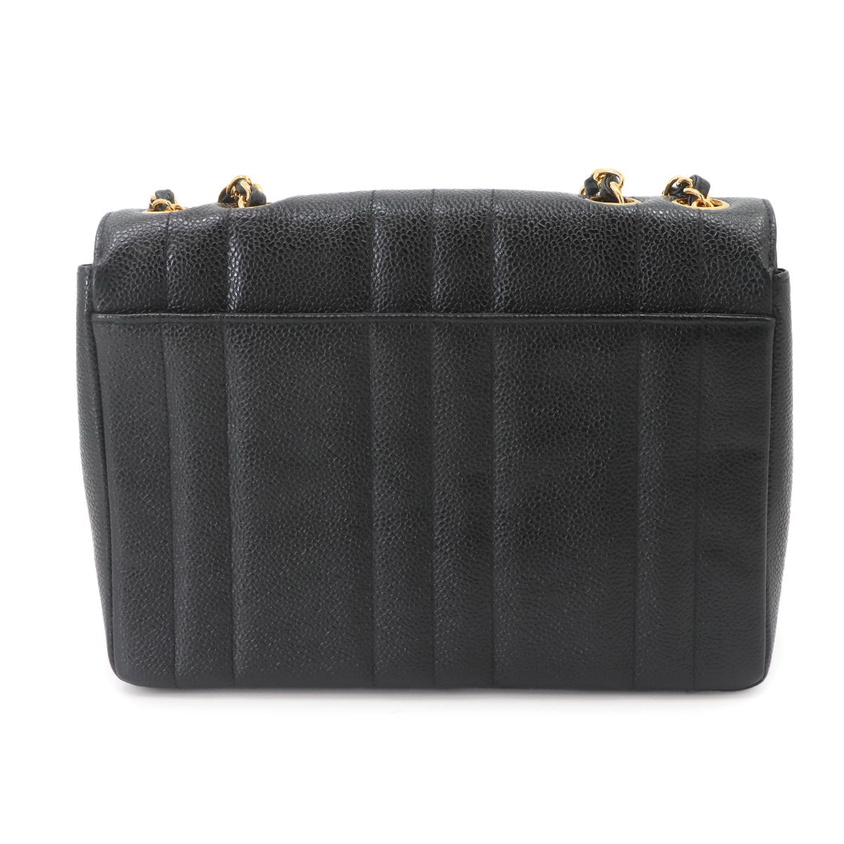 Mademoiselle Chain Shoulder Bag Leather Black Purse