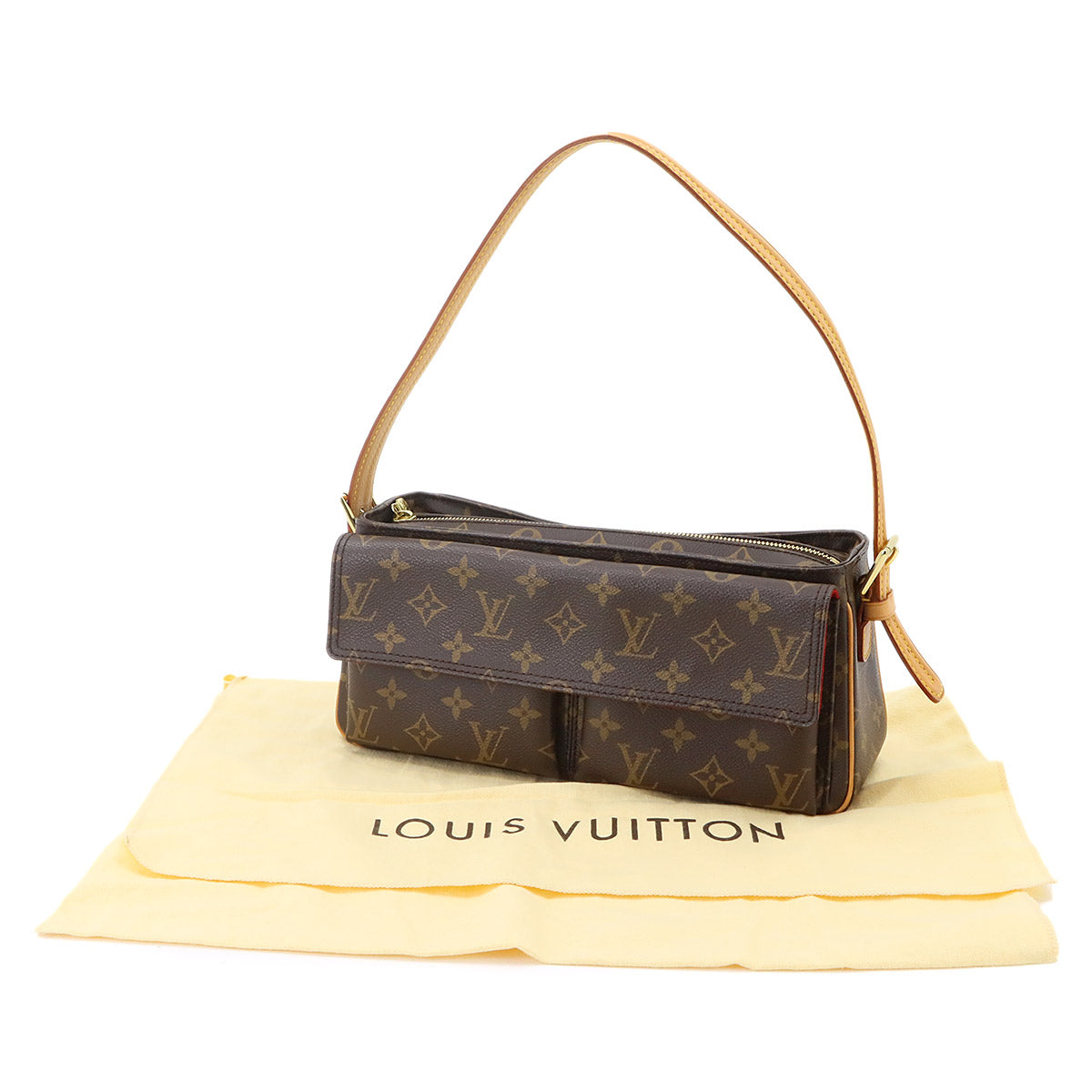 Monogram Viva Cite MM Shoulder Bag Brown M51164 Purse
