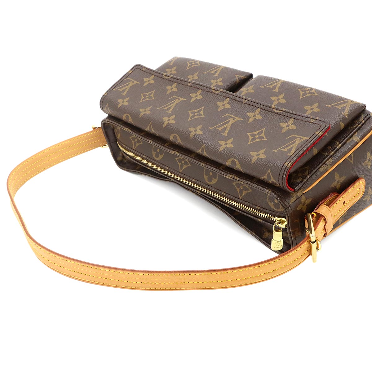 Monogram Viva Cite MM Shoulder Bag Brown M51164 Purse