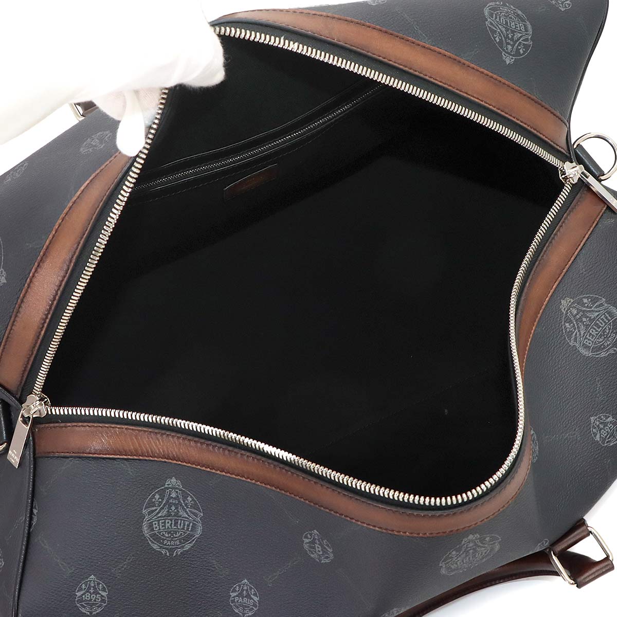 Week Off Boston Travel Shoulder Bag PVC Leather Black