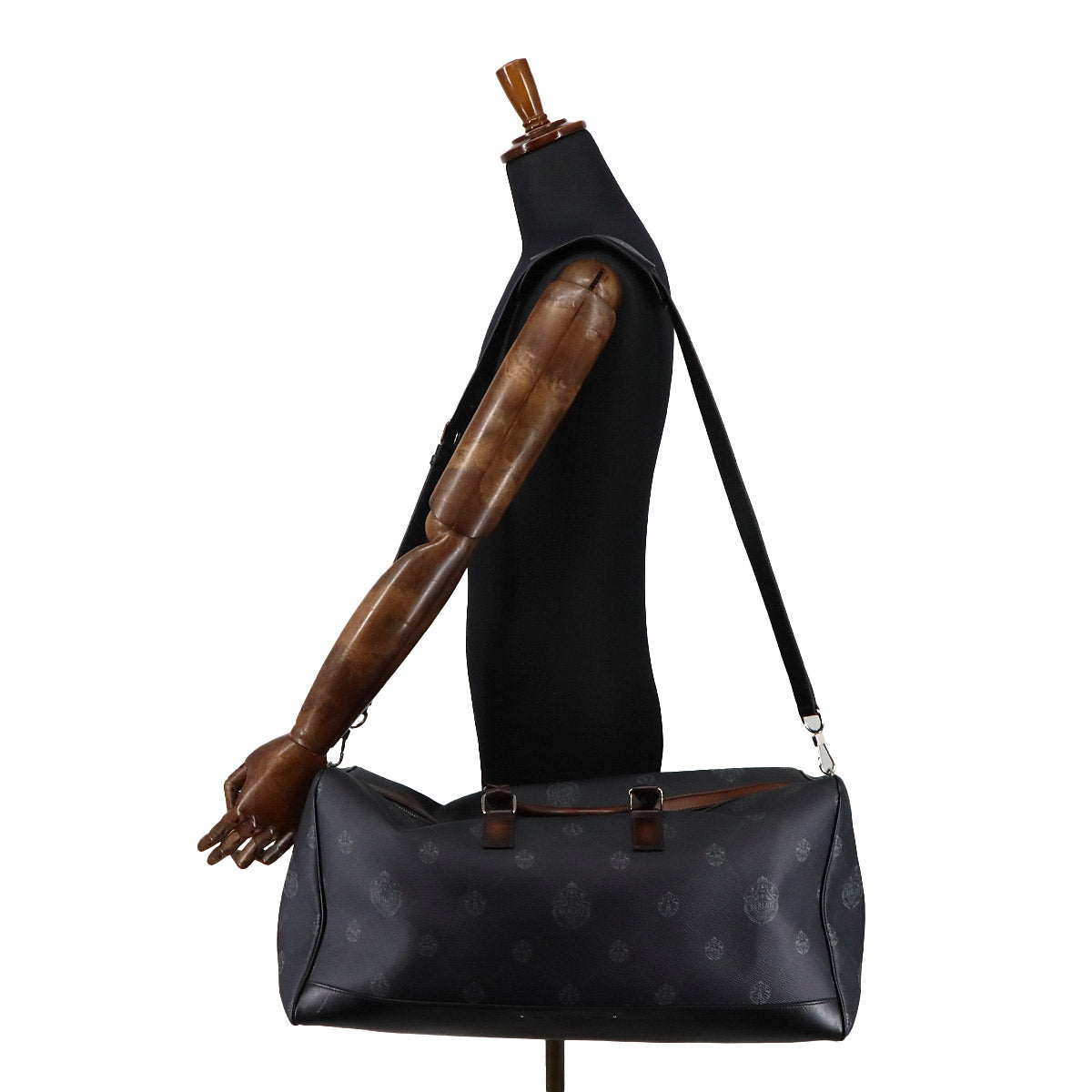 Week Off Boston Travel Shoulder Bag PVC Leather Black