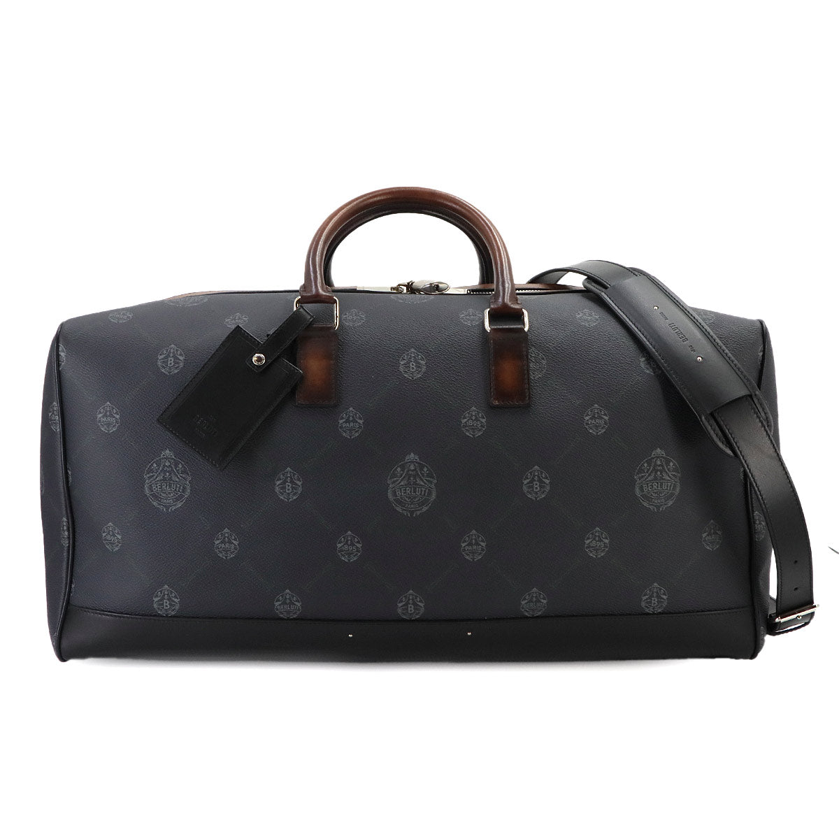 Week Off Boston Travel Shoulder Bag PVC Leather Black