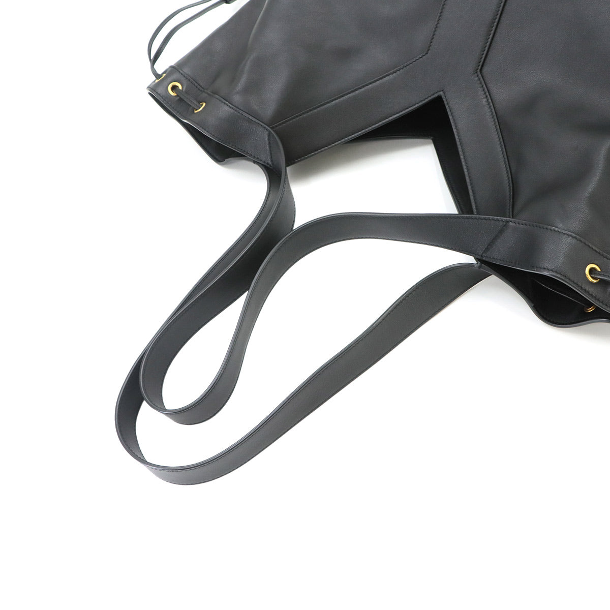 Y Hobo Tote Bag Leather Black 833160 Purse