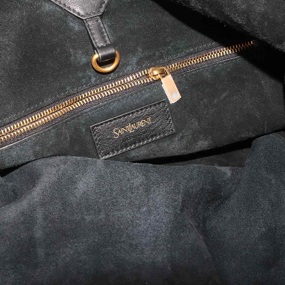 Y Hobo Tote Bag Leather Black 833160 Purse