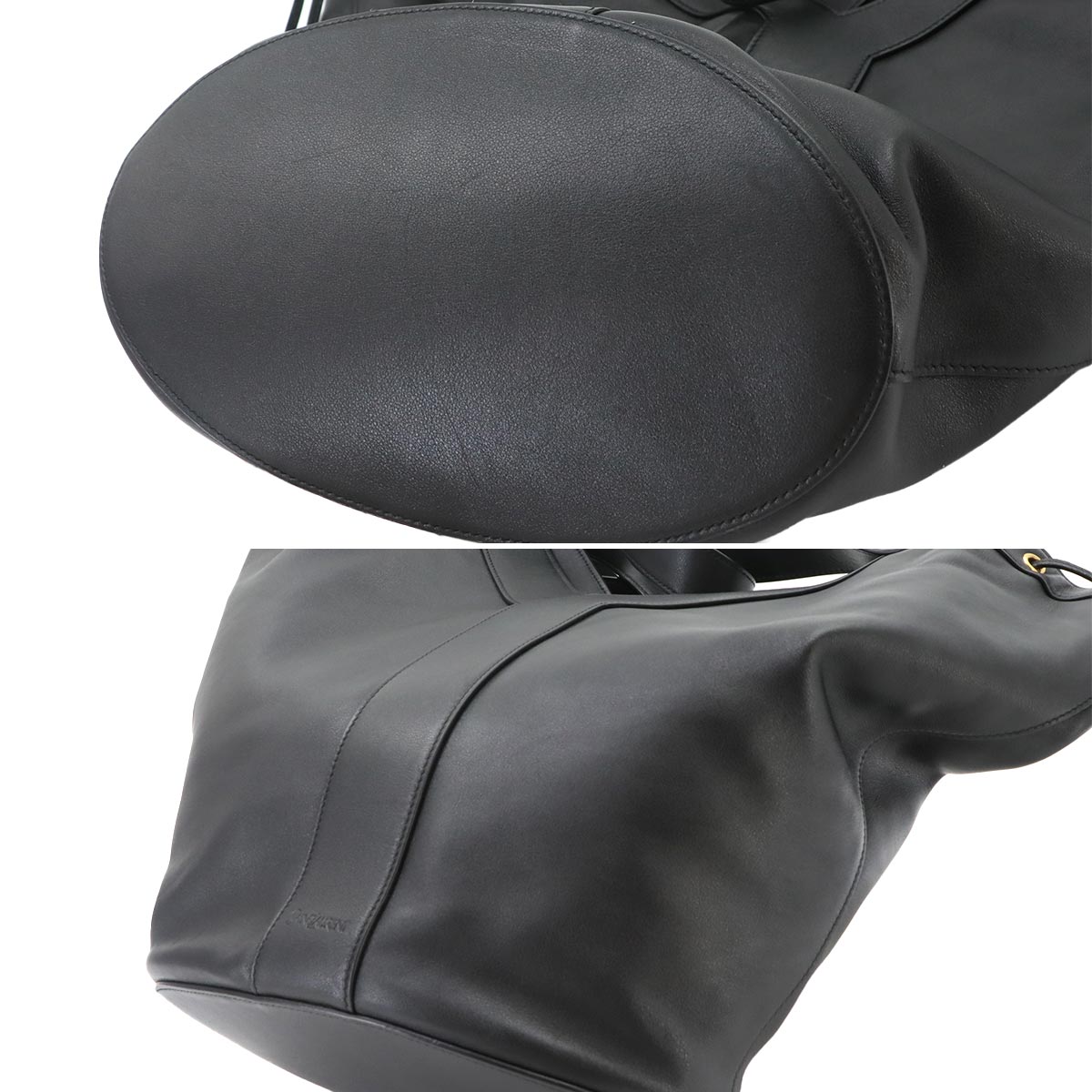 Y Hobo Tote Bag Leather Black 833160 Purse