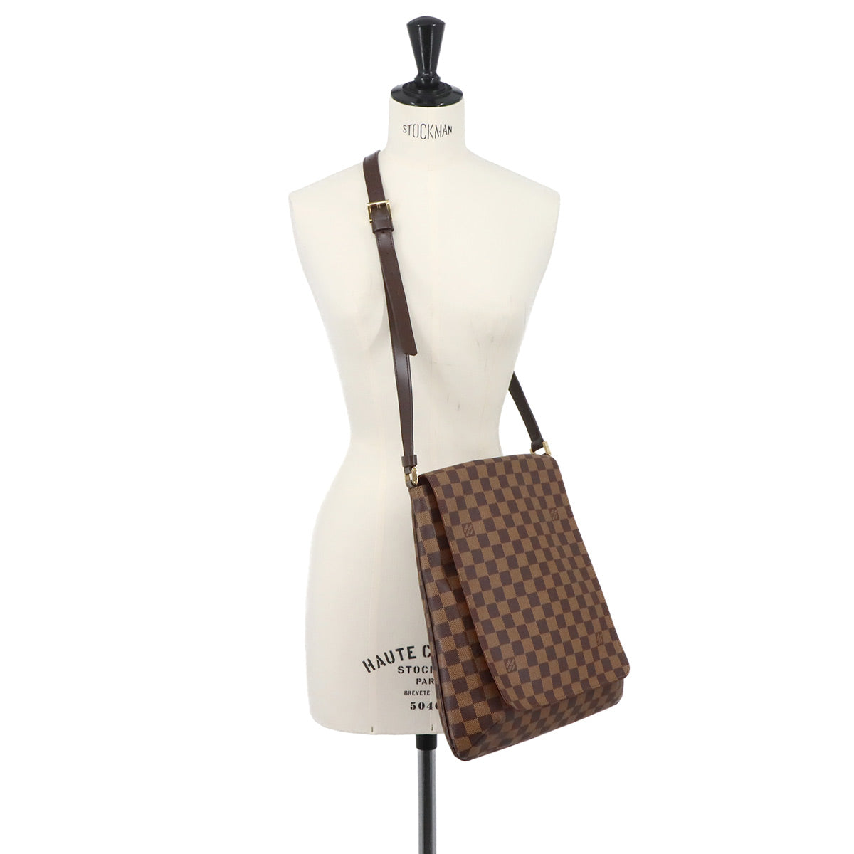 Damier Musette Shoulder Bag Ebene Brown N51302 Purse