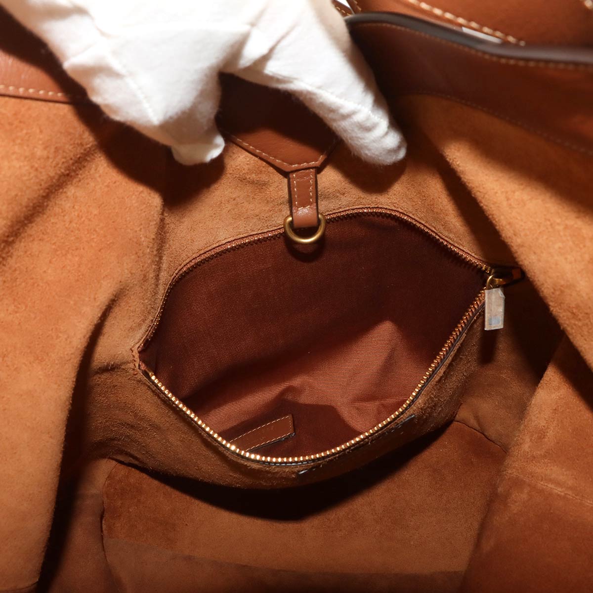 Y Hobo Tote Bag Leather Brown 833160 Purse