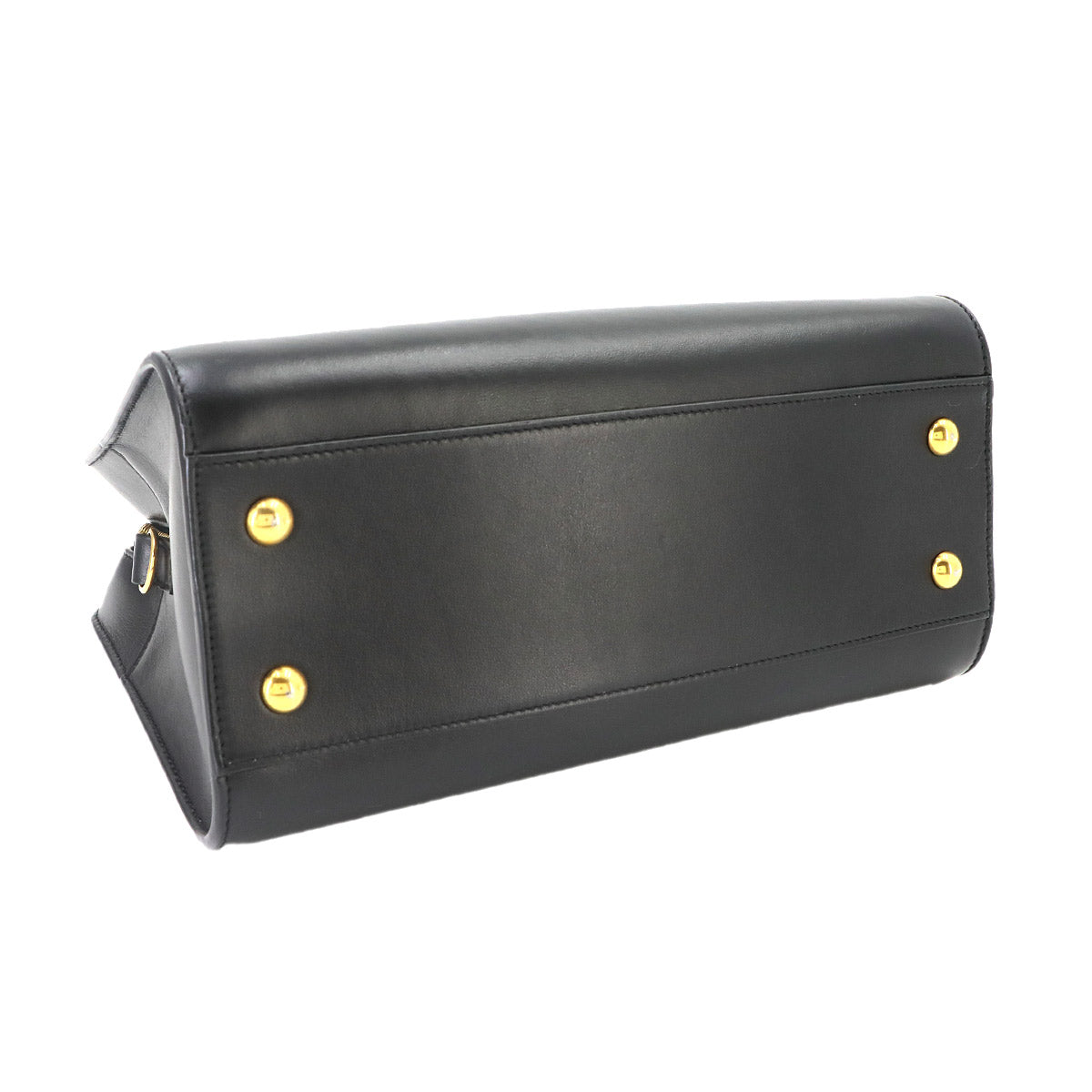 Baby Cabas Hand Shoulder Bag Leather Black 472466