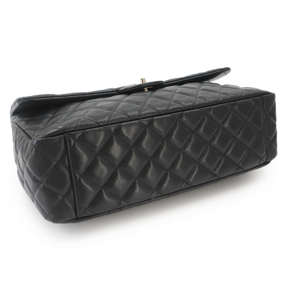 Matelasse 40 Chain Shoulder Bag Leather Black Jumbo