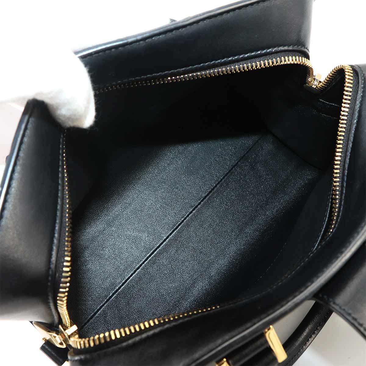 Baby Cabas Hand Shoulder Bag Leather Black 568853