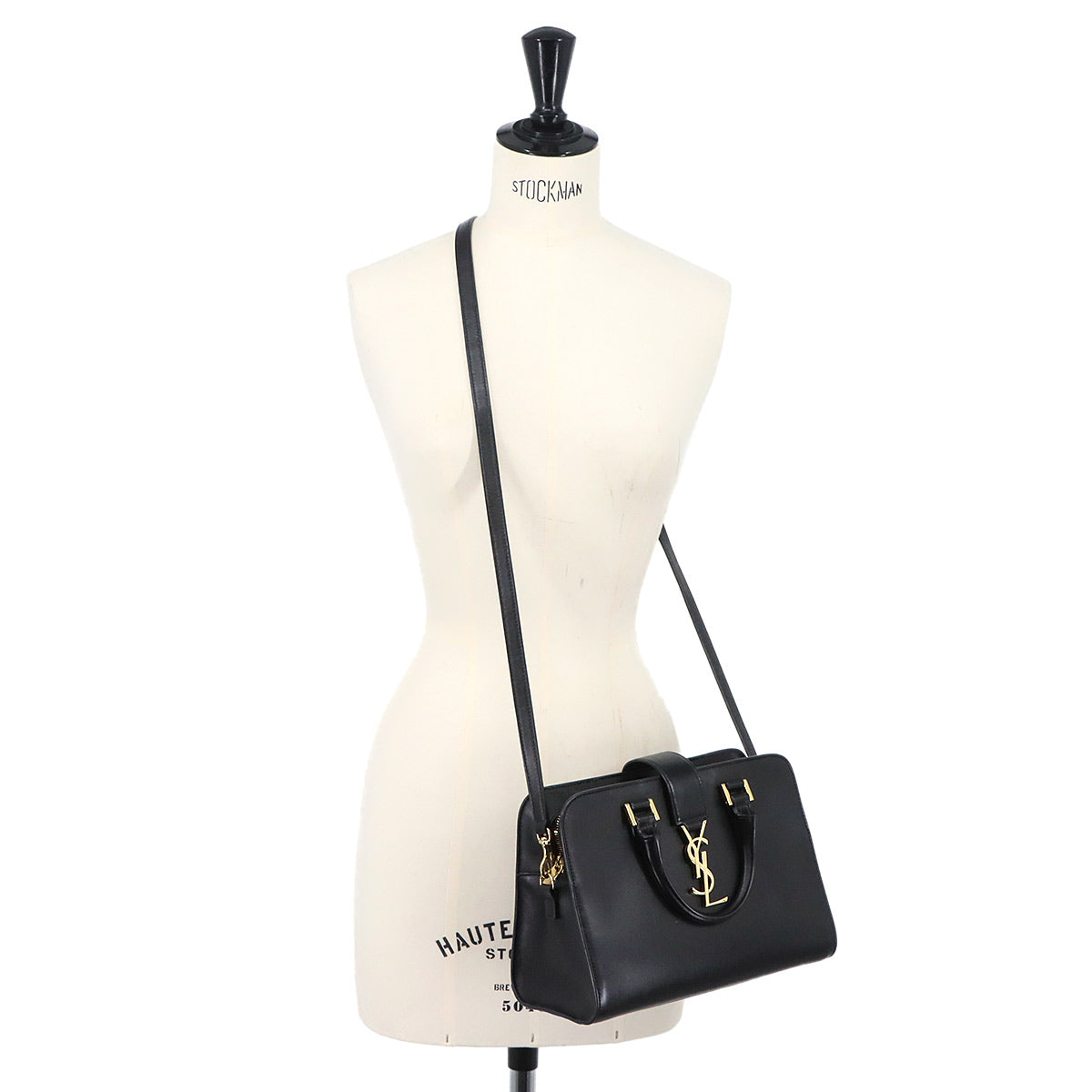 Baby Cabas Hand Shoulder Bag Leather Black 568853