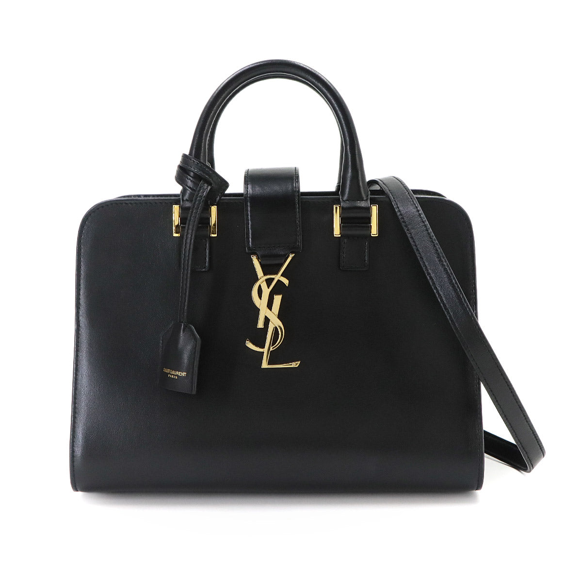 Baby Cabas Hand Shoulder Bag Leather Black 568853