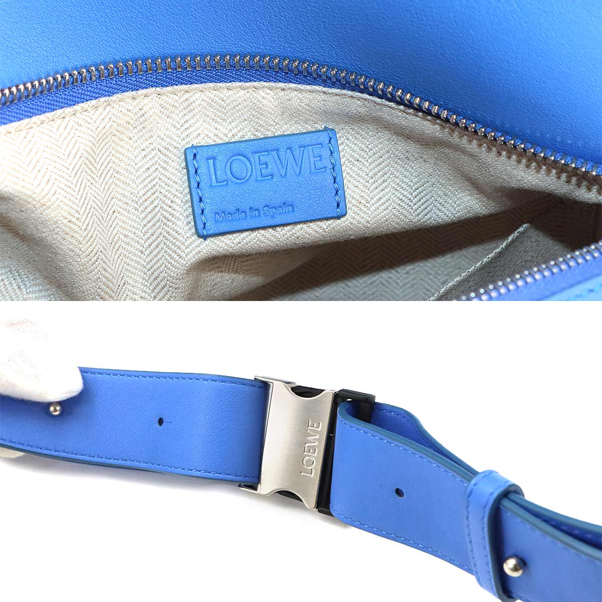 Pazzle Small BumBag Leather Seaside Blue B510P35X09 Crossbody Bag