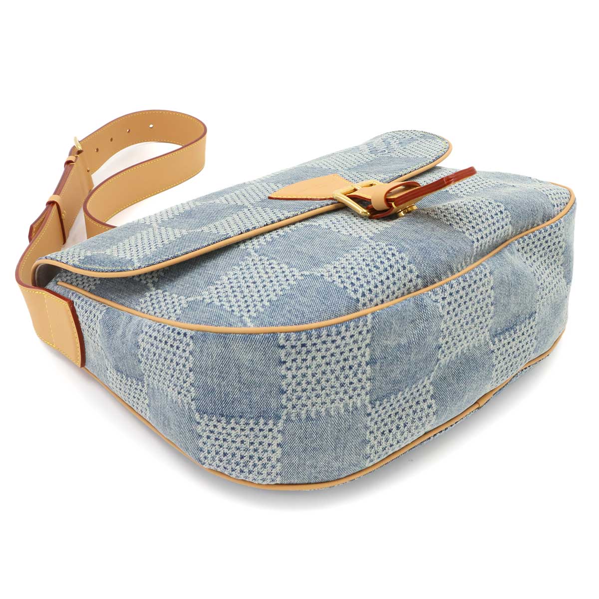 Damier Denim 3D Montsouris Messenger MM Shoulder Bag
