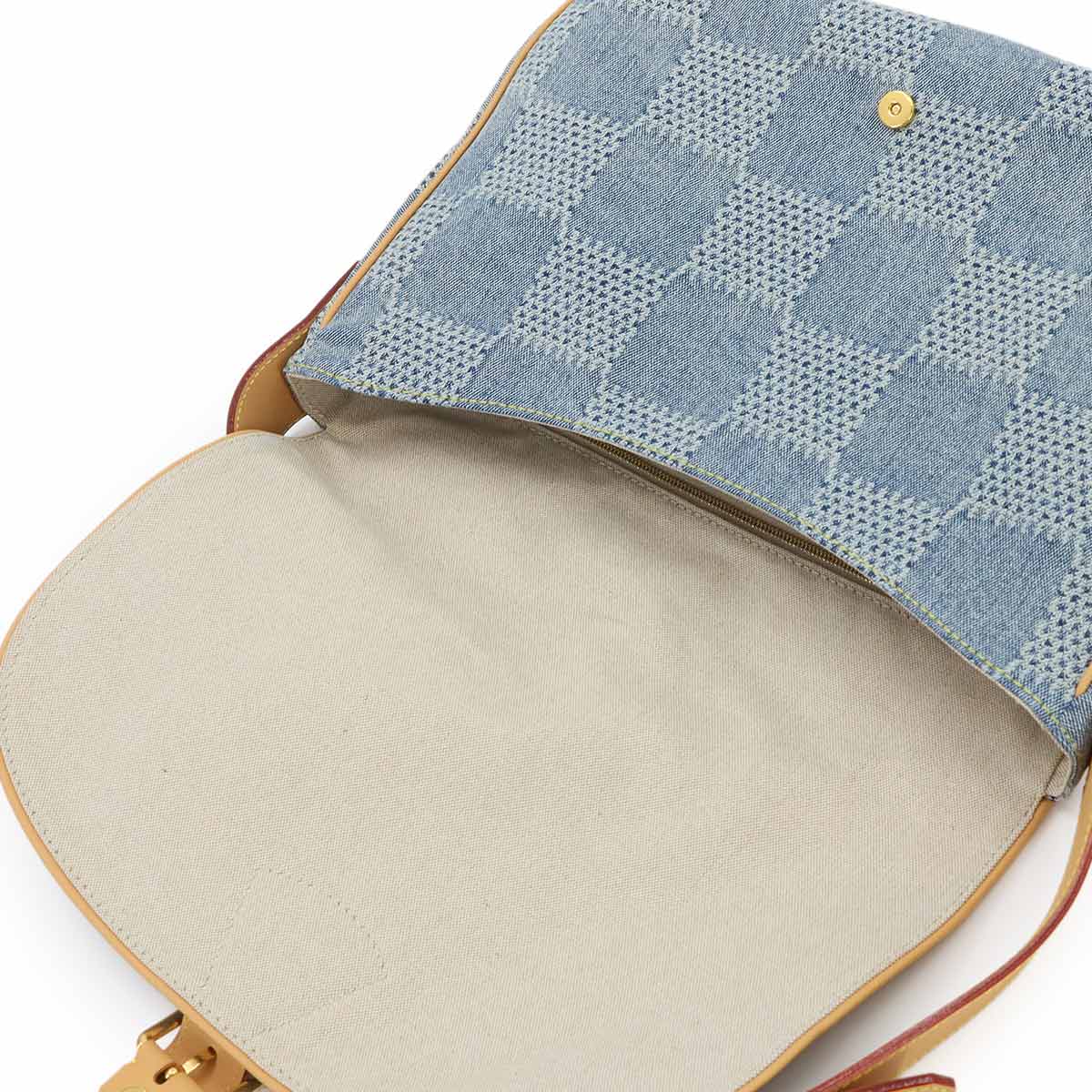 Damier Denim 3D Montsouris Messenger MM Shoulder Bag