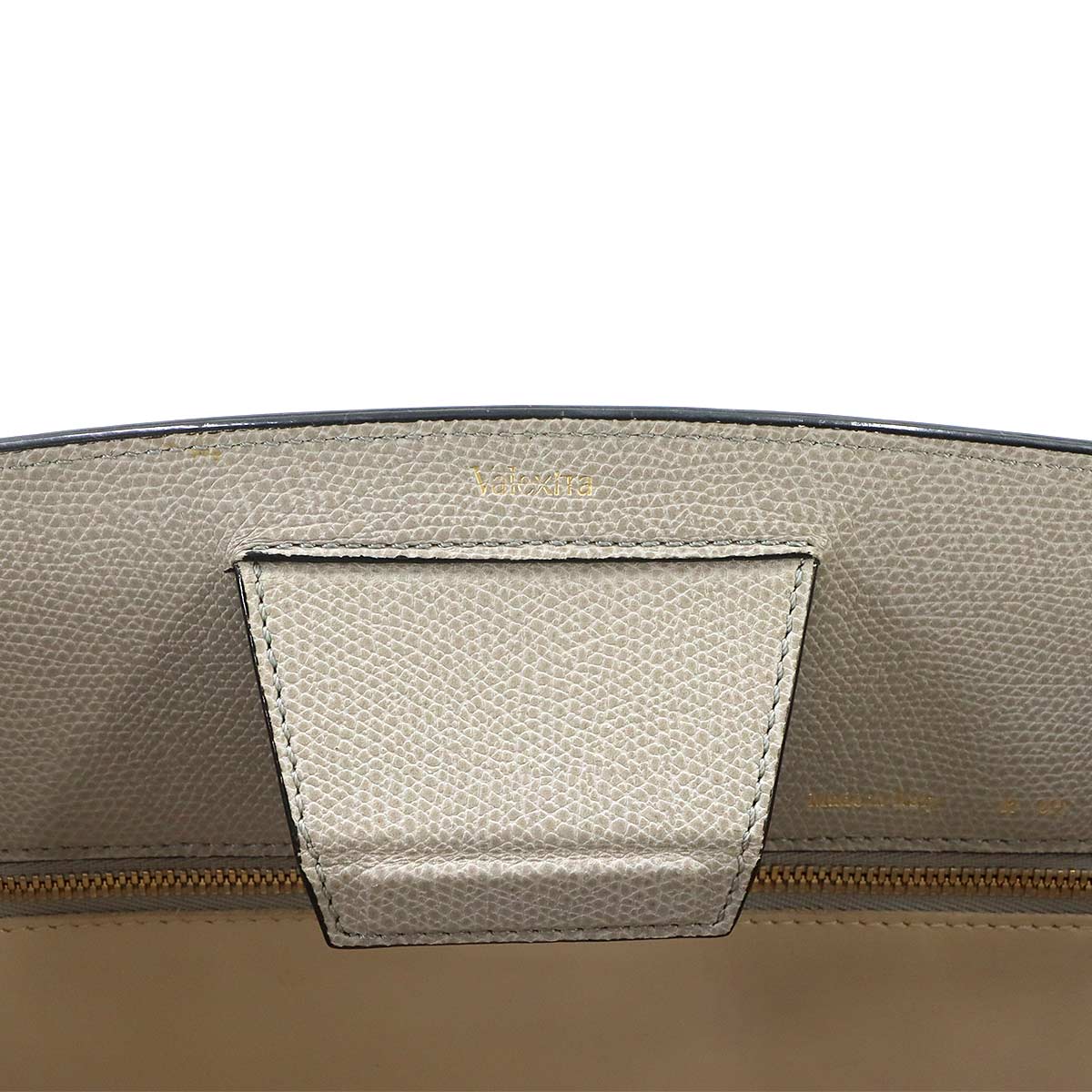 Medium Triennale Hand Shoulder Bag Leather Gray Purse