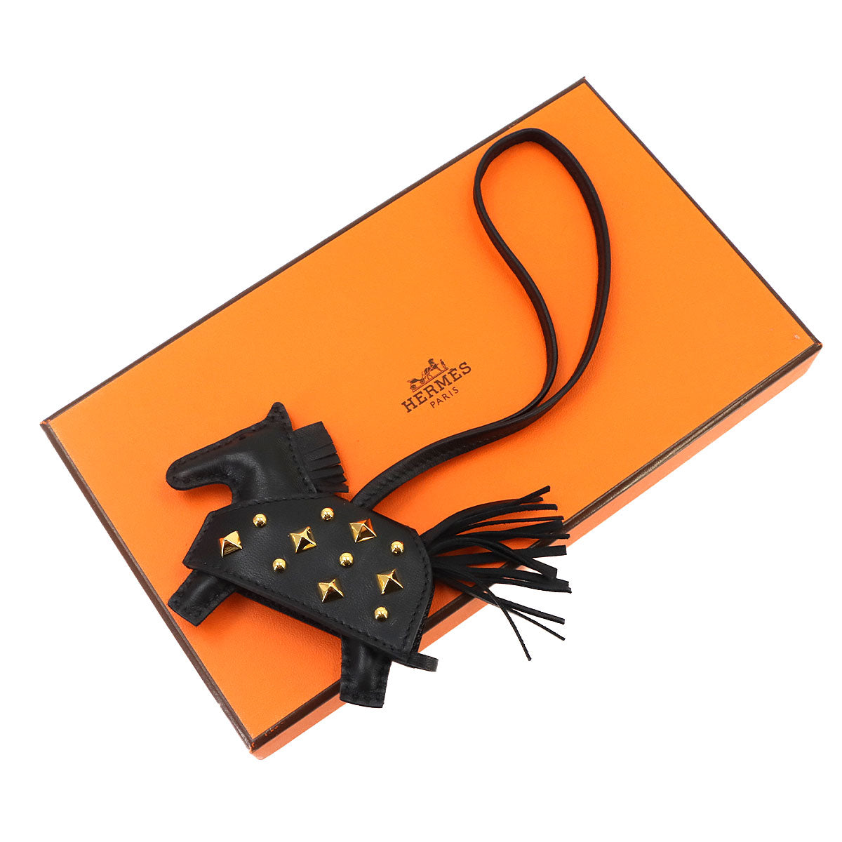 Rodeo Robeo Rock PM Bag Charm Agneau Milo Black
