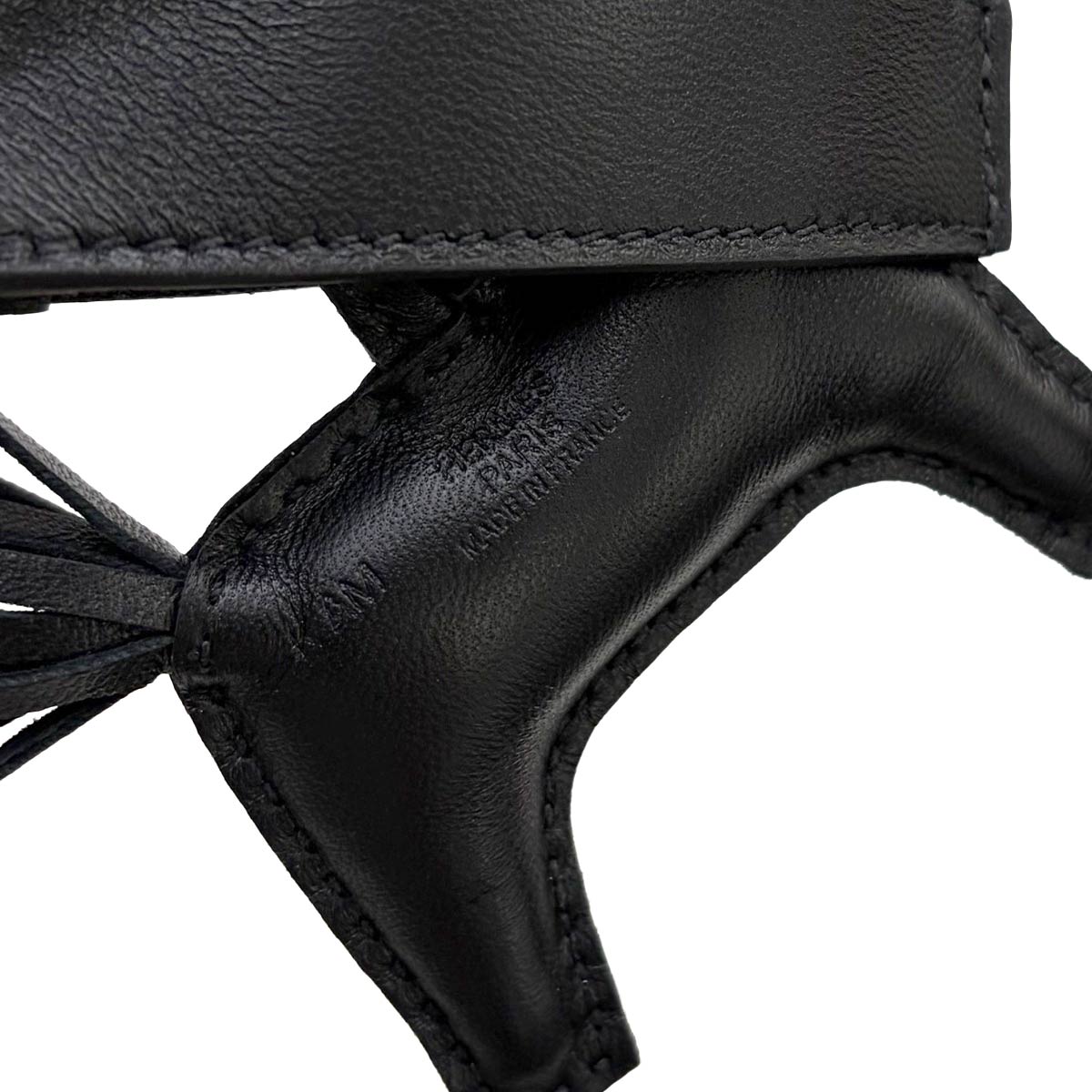 Rodeo Robeo Rock PM Bag Charm Agneau Milo Black
