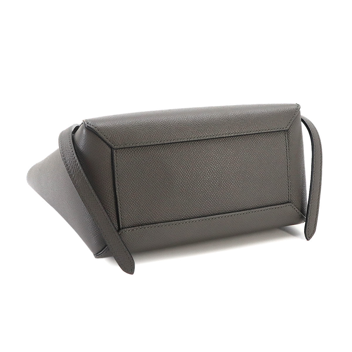 Belt Bag Nano 2way Hand Shoulder Bag Leather Gray 189003