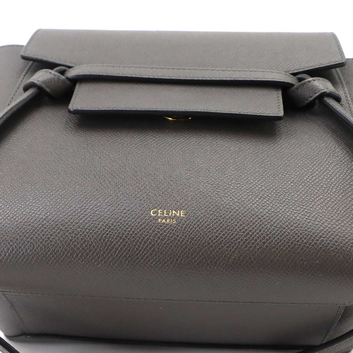 Belt Bag Nano 2way Hand Shoulder Bag Leather Gray 189003