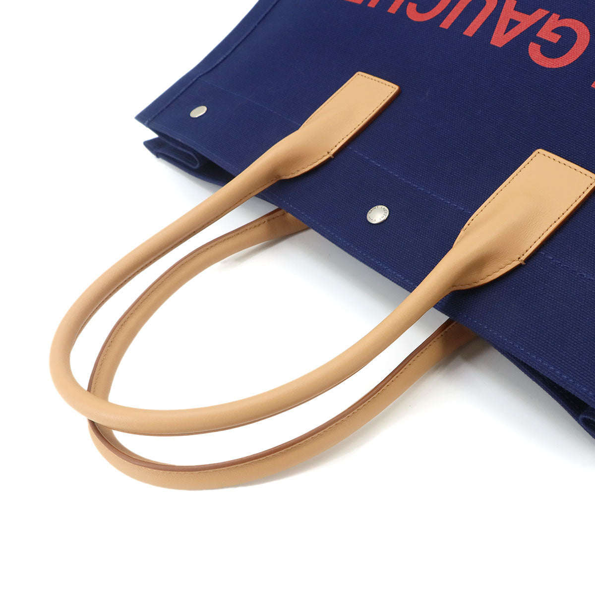 Rive Gauche Large Tote Bag Canvas Navy Beige 509415