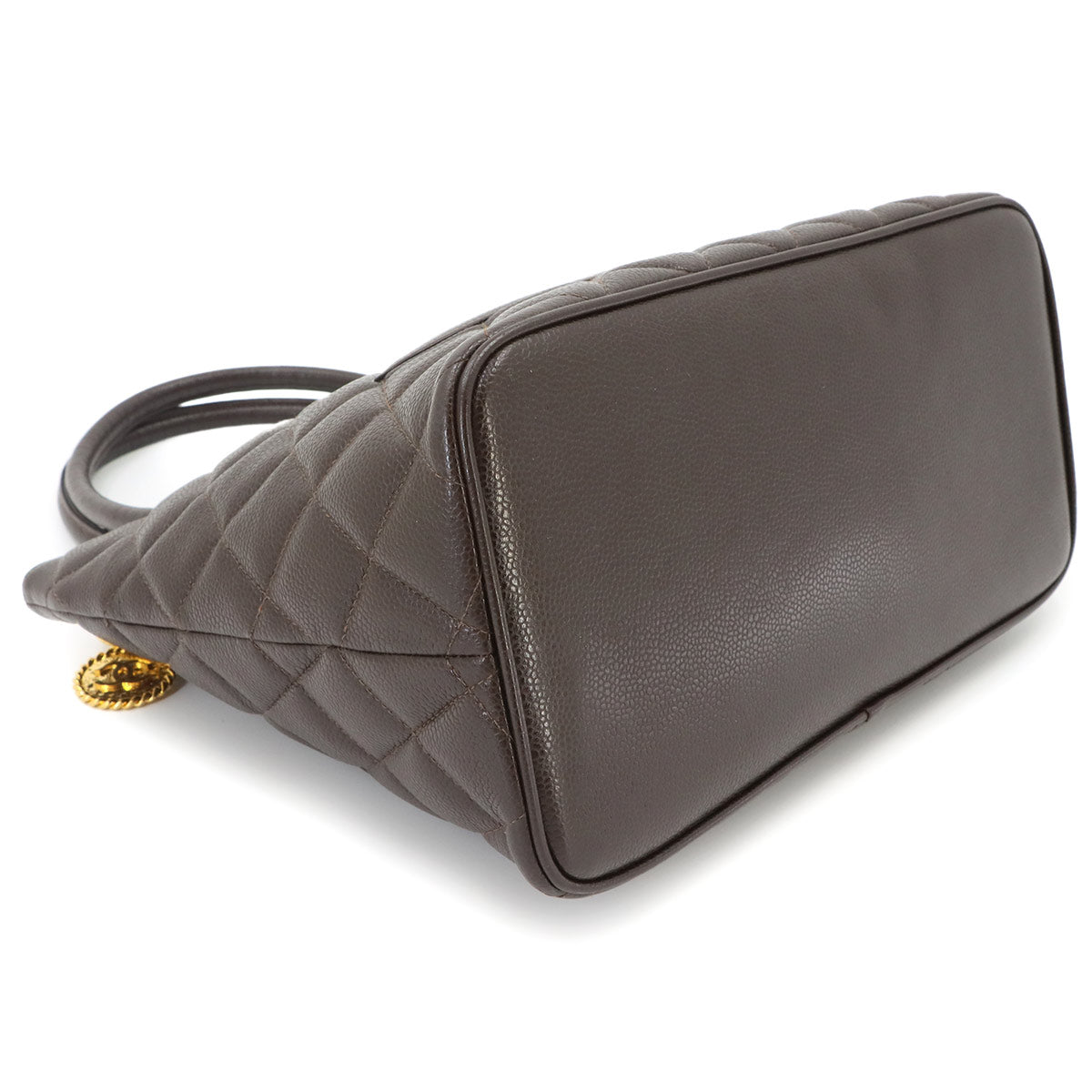 Medallion Tote Bag Leather Brown A01804 Coco Logos