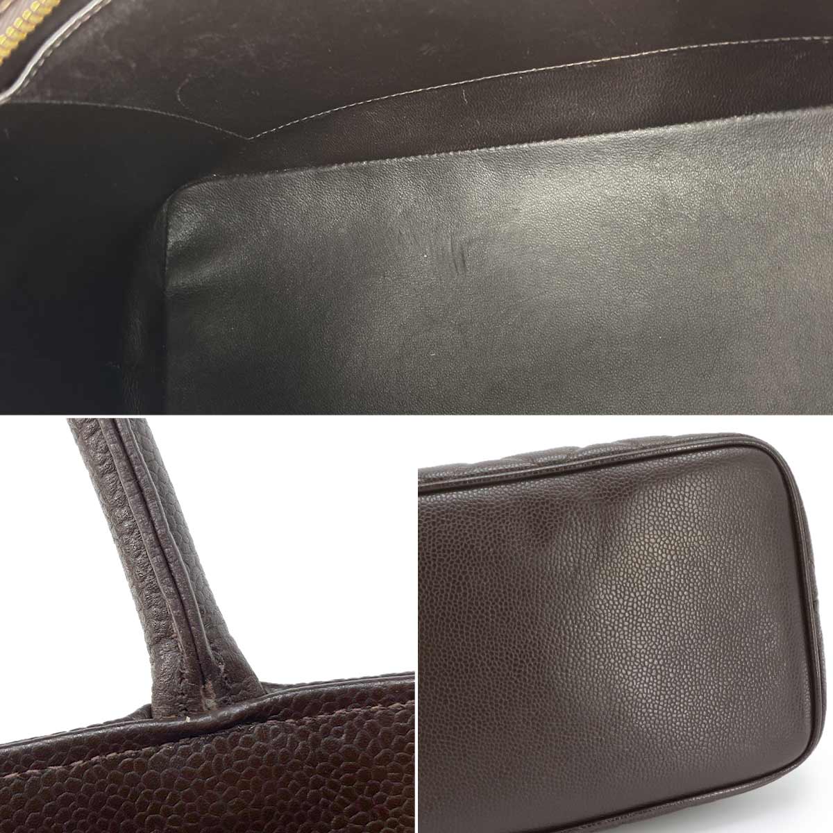 Medallion Tote Bag Leather Brown A01804 Coco Logos