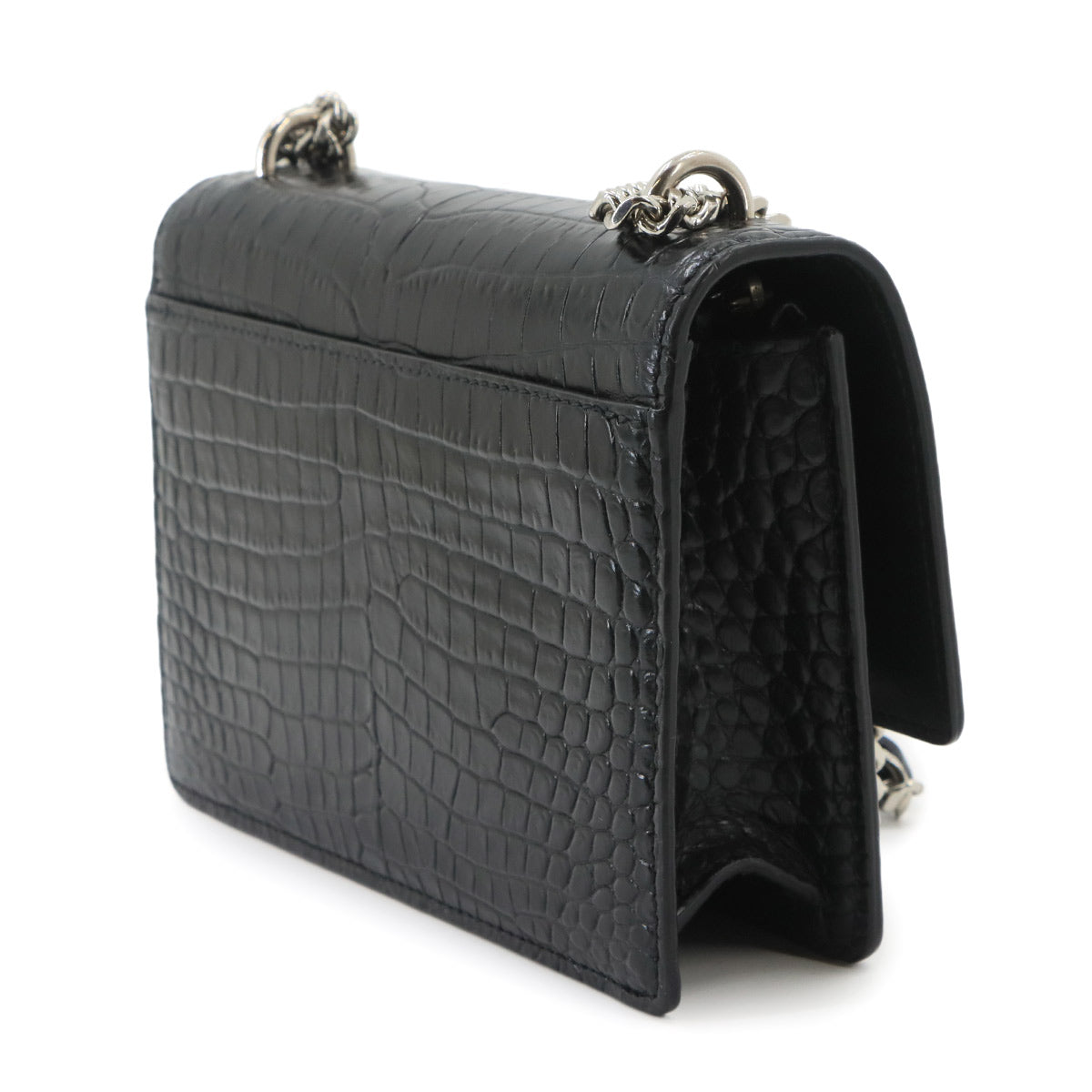 Sunset Chain Wallet Leather Black 452157 Purse