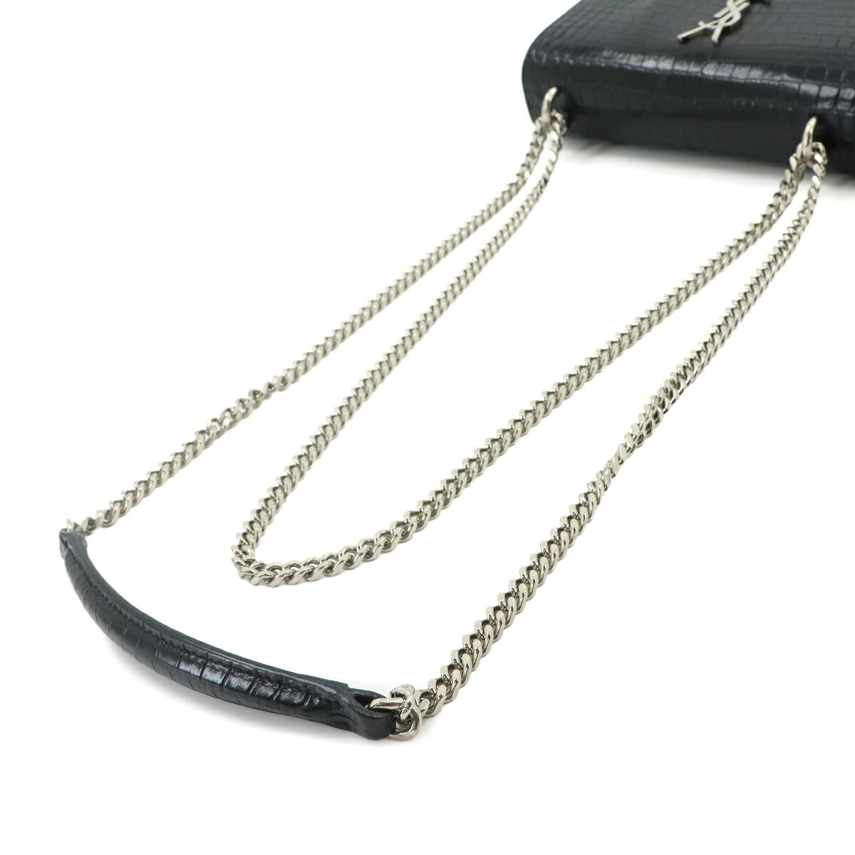 Sunset Chain Wallet Leather Black 452157 Purse
