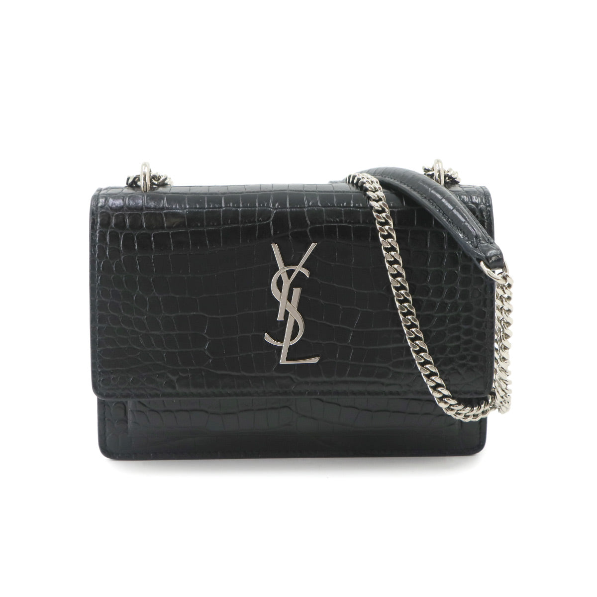 Sunset Chain Wallet Leather Black 452157 Purse