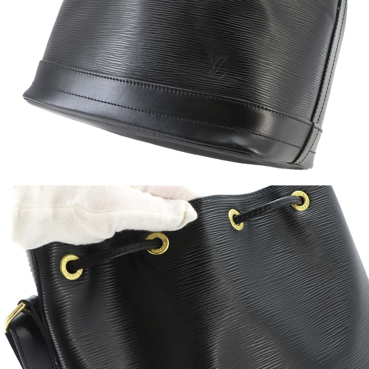 Epi Noe Shoulder Bag Leather Noir M59002 Purse