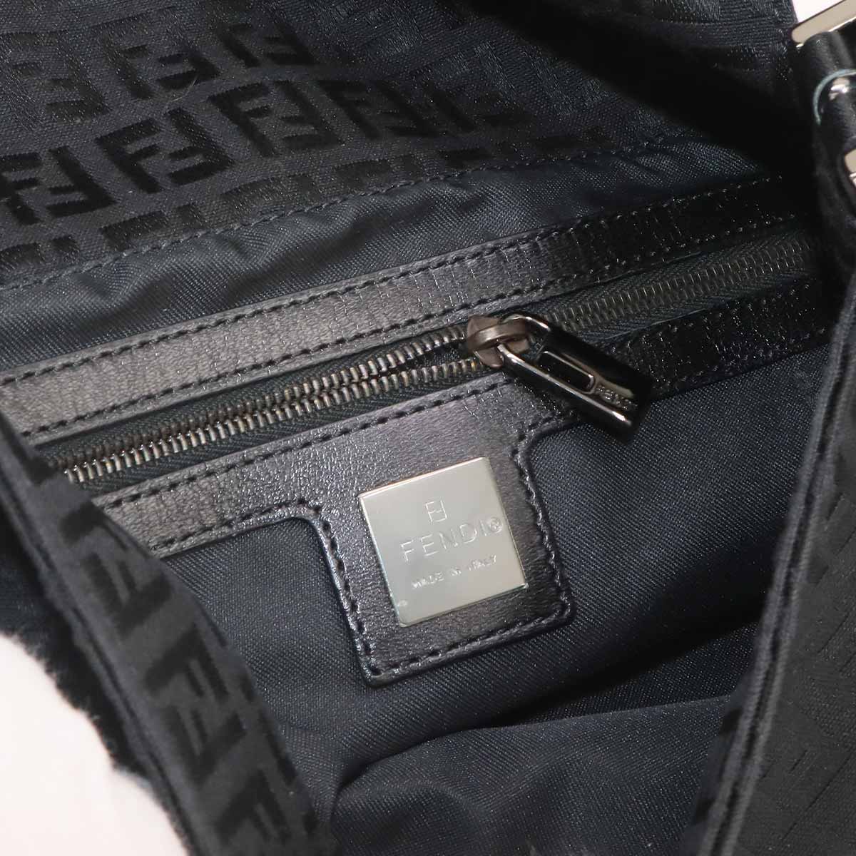 Zucchino Mamma Baguette Shoulder Bag Canvas Black 8BR001