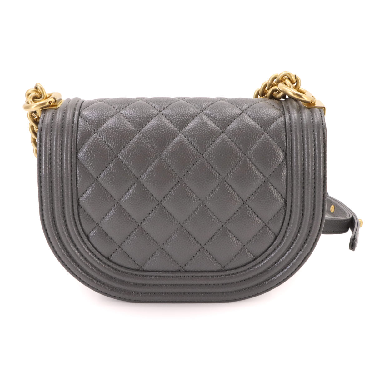 Boy CHANEL Small Chain Shoulder Bag Gray AS3350