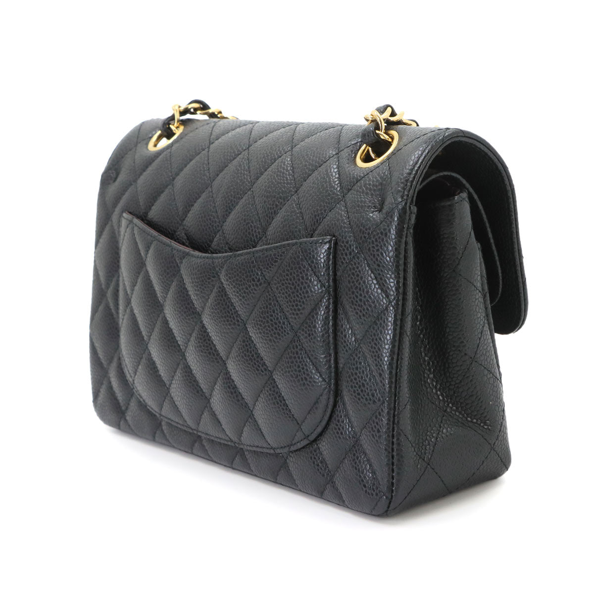 Matelasse 23 Chain Shoulder Bag Leather Black A01113