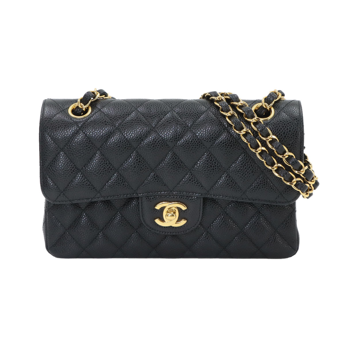 Matelasse 23 Chain Shoulder Bag Leather Black A01113