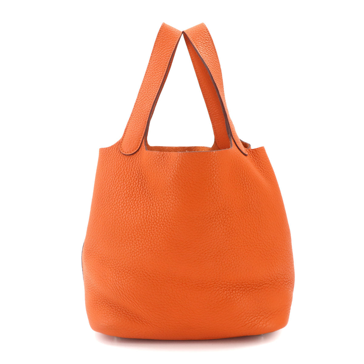 Picotin Lock MM Hand Bag Taurillon Clemence Orange Purse