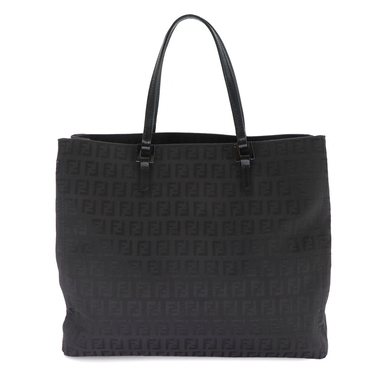Zucchino Tote Bag Canvas Leather Dark Black 8BH133 Purse