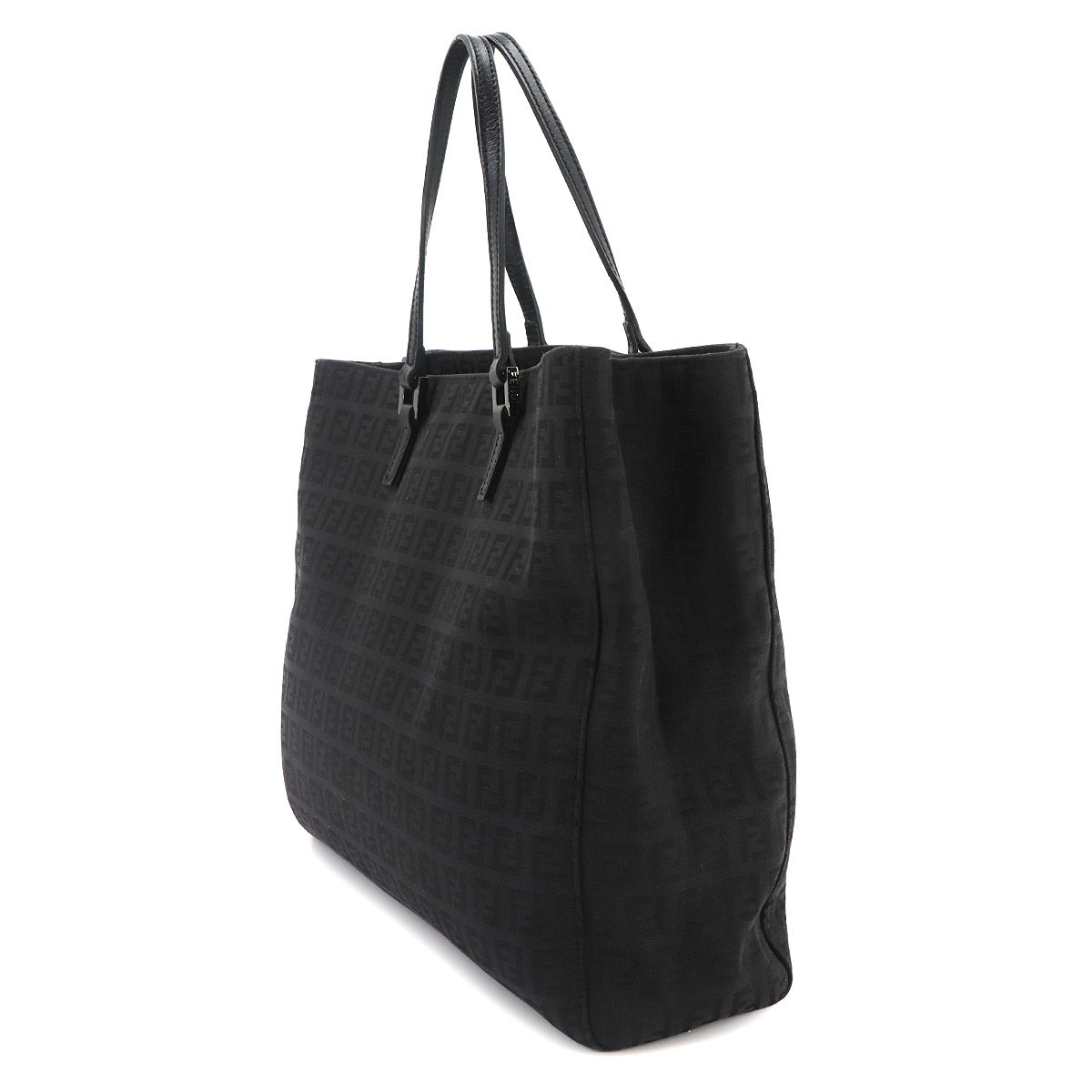 Zucchino Tote Bag Canvas Leather Dark Black 8BH133 Purse