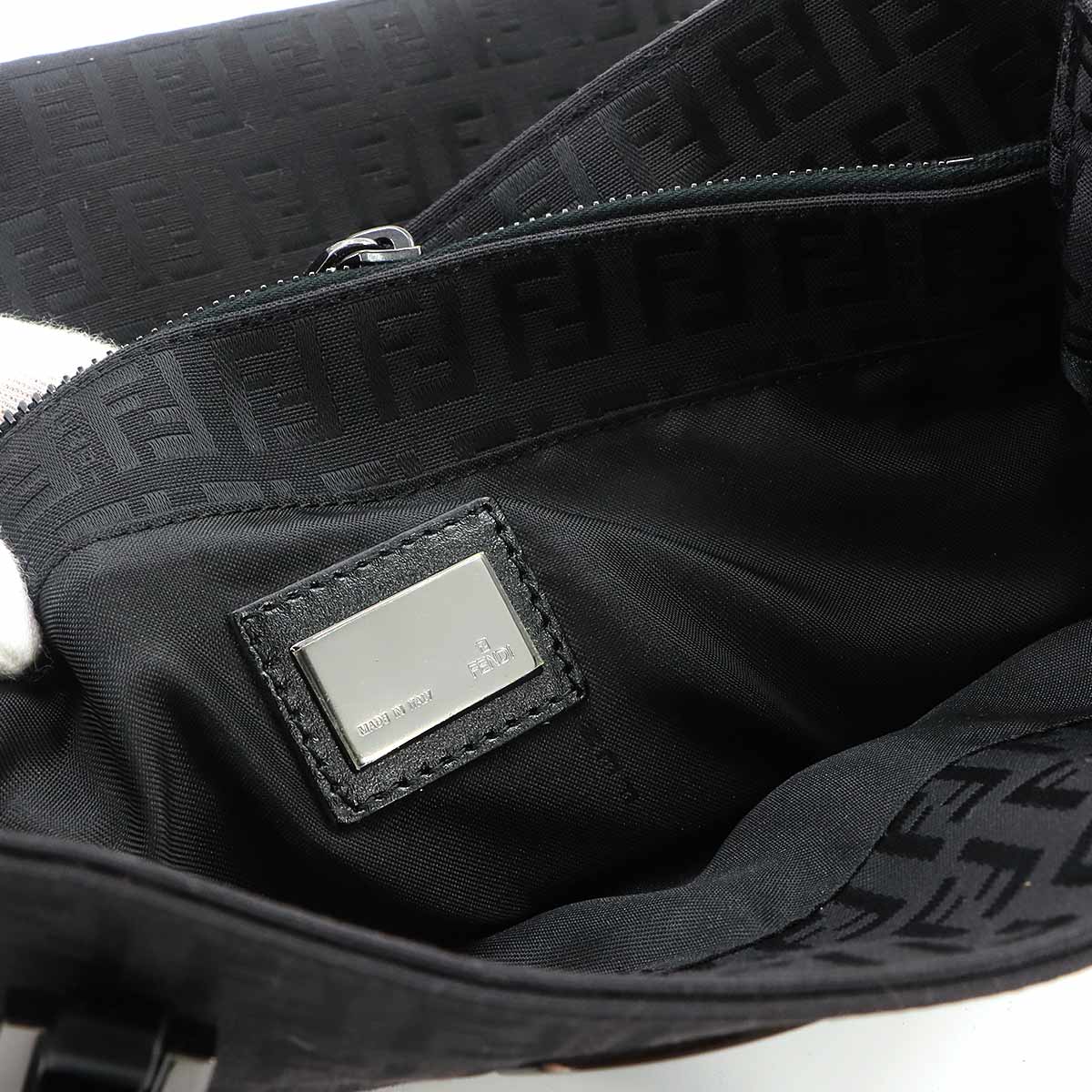 Zucchino Tote Bag Canvas Leather Dark Black 8BH133 Purse