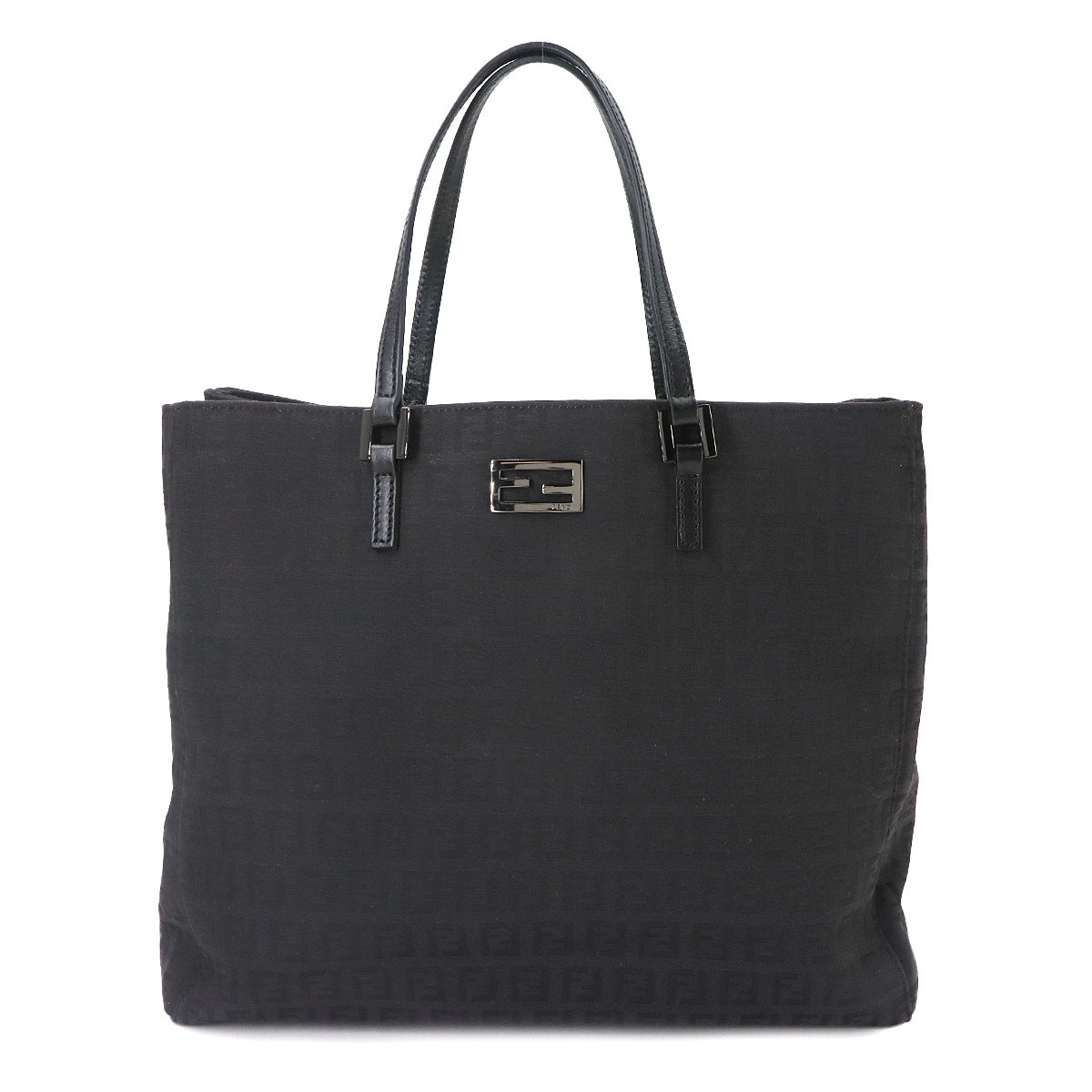 Zucchino Tote Bag Canvas Leather Dark Black 8BH133 Purse