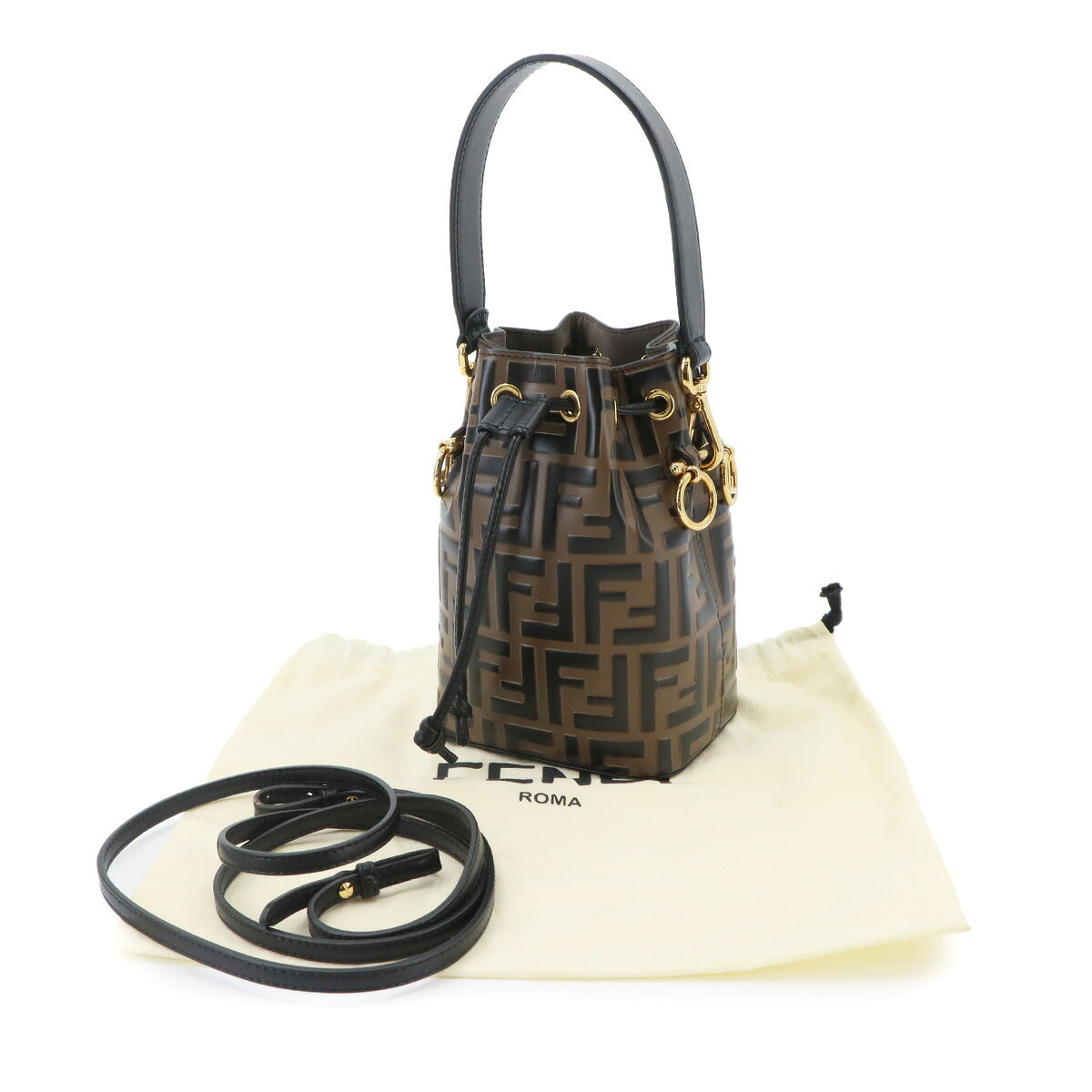 Zucca Mon Tresor 2way Hand Shoulder Bag Leather Brown 8BS010
